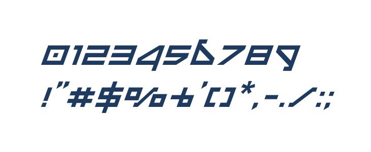 Delta Ray Italic Other Characters