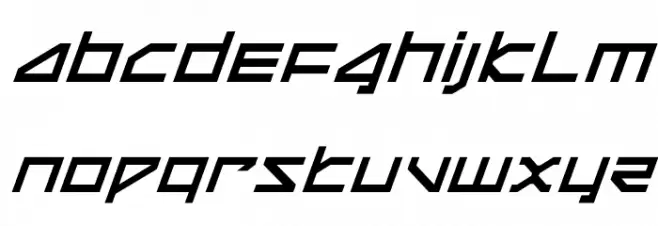 Delta Ray Italic फ़ॉन्ट अपरकेस