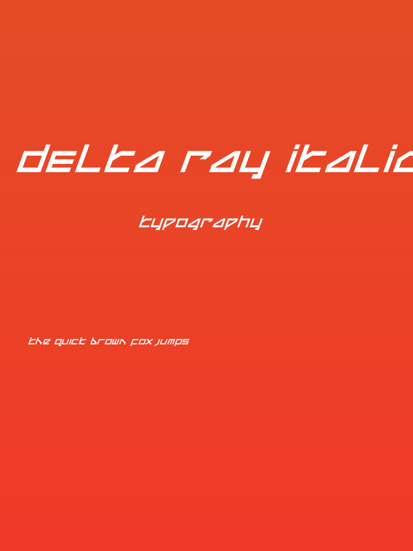 Delta Ray Italic Poster