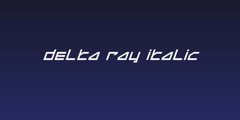 Delta Ray Italic Social Header