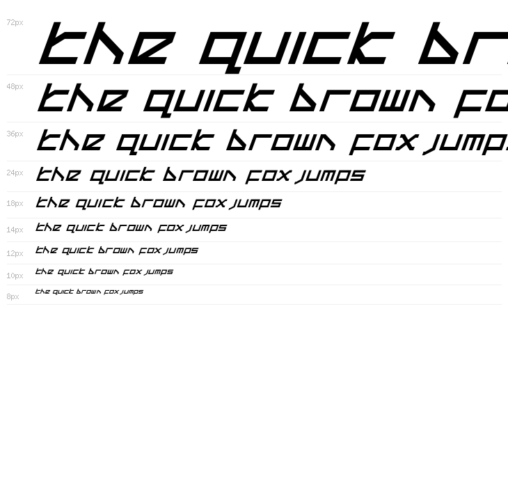 Delta Ray Italic Waterfall