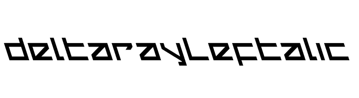Delta Ray Leftalic  font caratteri gratis