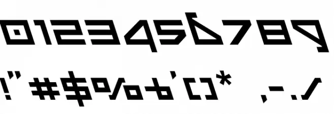 Delta Ray Leftalic Font OTHER CHARS