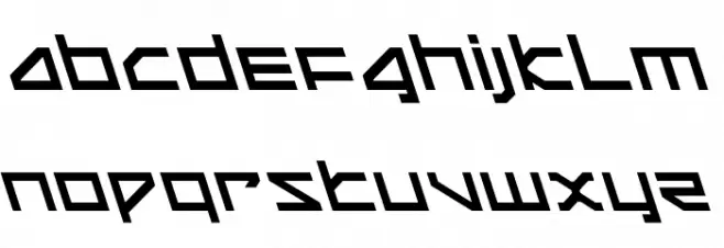 Delta Ray Leftalic Schriftart Groß