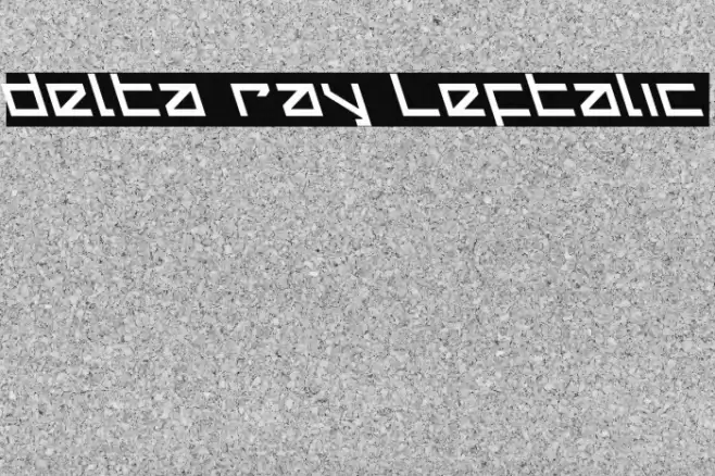 Delta Ray Leftalic Font examples