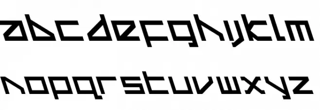 Delta Ray Leftalic Font LOWERCASE