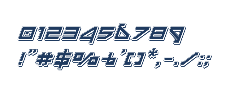 Delta Ray Punch Italic Other Characters