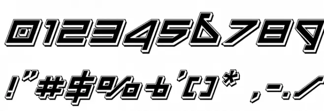 Delta Ray Punch Italic Font OTHER CHARS