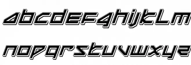 Delta Ray Punch Italic Polices MAJUSCULES