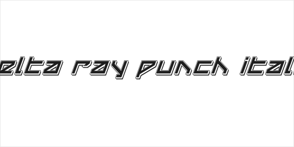 Delta Ray Punch Italic Logo