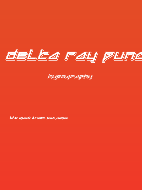 Delta Ray Punch Italic Poster