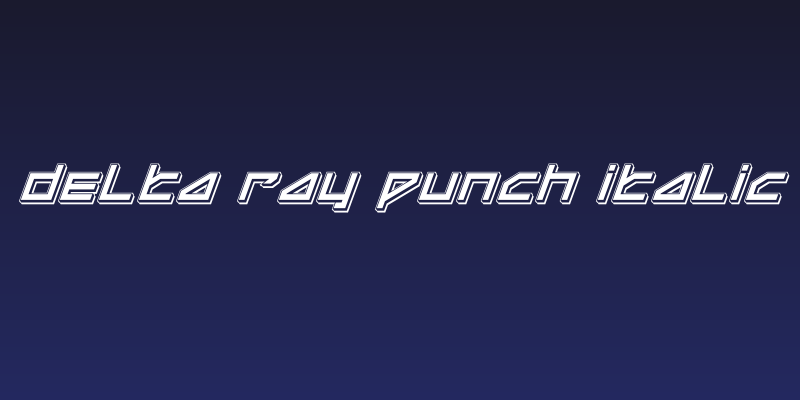Delta Ray Punch Italic Social Header