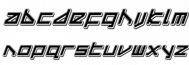 Delta Ray Punch Italic خط أحرف صغيرة