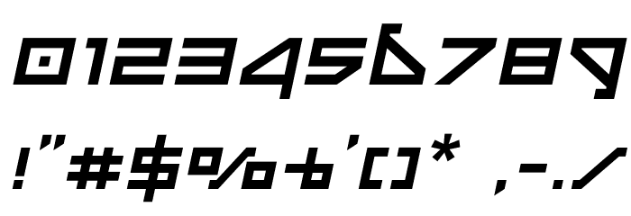 Delta Ray Semi-Italic Font OTHER CHARS