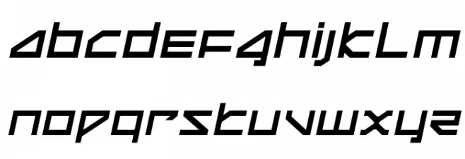 Delta Ray Semi-Italic फ़ॉन्ट अपरकेस