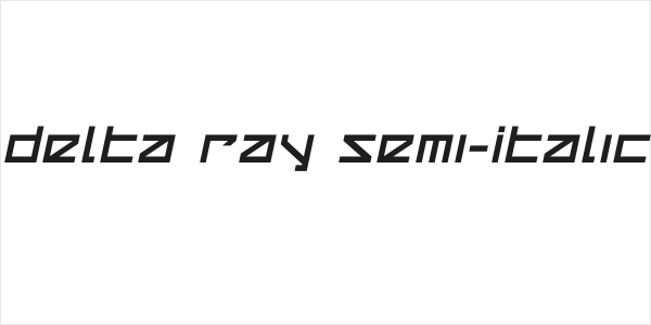 Delta Ray Semi-Italic Logo