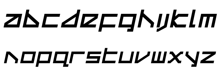 Delta Ray Semi-Italic Font LOWERCASE