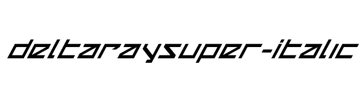 Delta Ray Super-Italic  les polices de caractères gratuit tlcharger