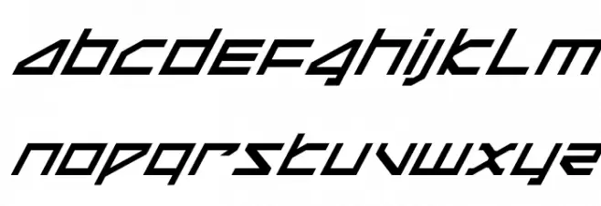 Delta Ray Super-Italic Font Litere mari