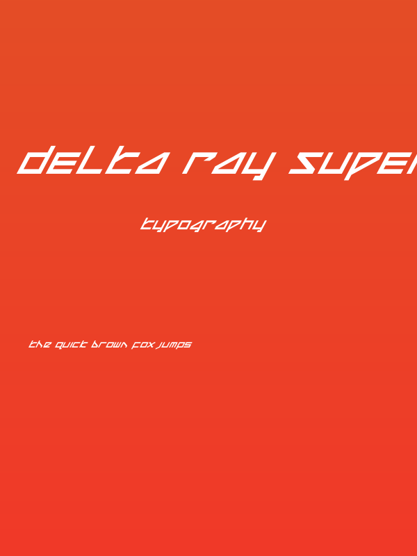 Delta Ray Super-Italic Poster
