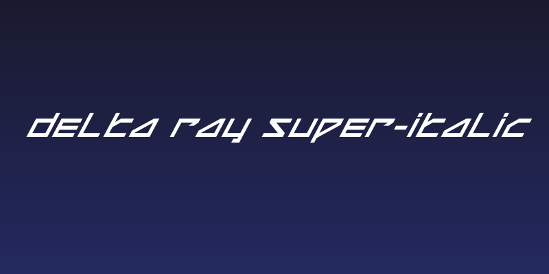 Delta Ray Super-Italic Social Header