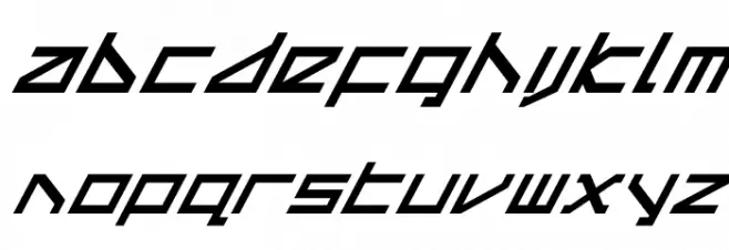 Delta Ray Super-Italic फ़ॉन्ट लोअरकेस