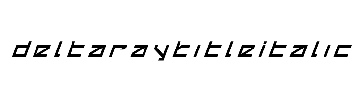 Delta Ray Title Italic  font caratteri gratis