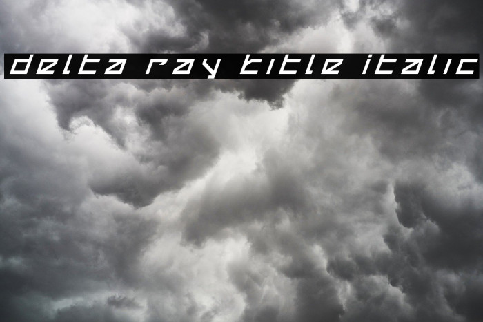 Delta Ray Title Italic Font examples