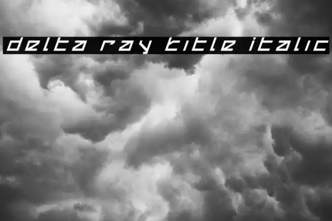 Delta Ray Title Italic Example 1
