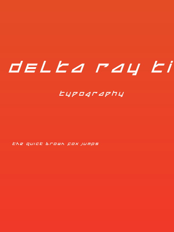 Delta Ray Title Italic Poster