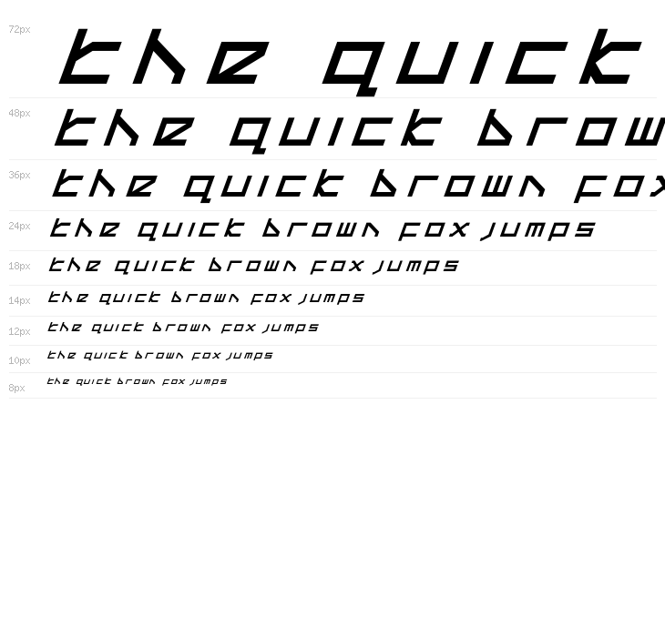 Delta Ray Title Italic Waterfall