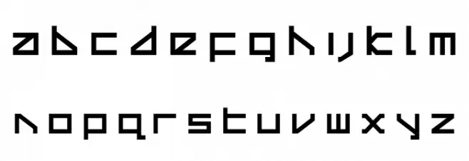Delta Ray Title Font Litere mici