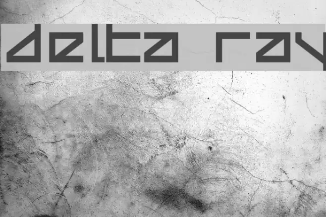 Delta Ray Font examples