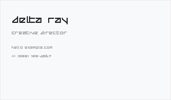 Delta Ray Business Card