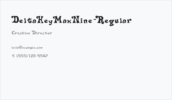 DeltaHeyMaxNine-Regular Business Card