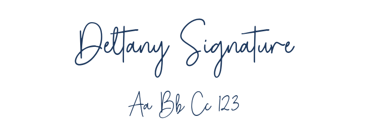 Deltany Signature Font Preview