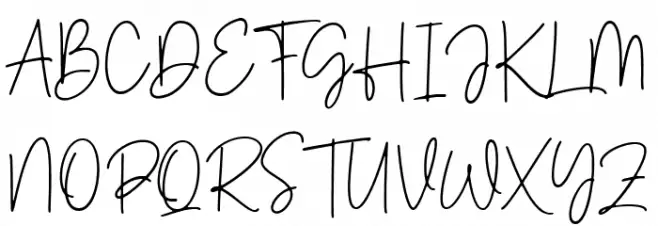 Deltany Signature Font UPPERCASE