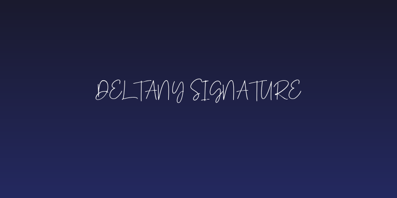Deltany Signature Social Header