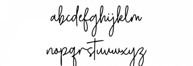 Deltany Signature Font LOWERCASE