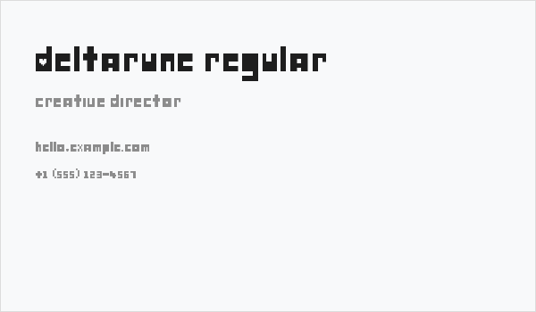 Deltarune Regular Business Card