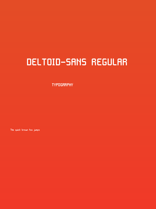 Deltoid-sans Regular Poster