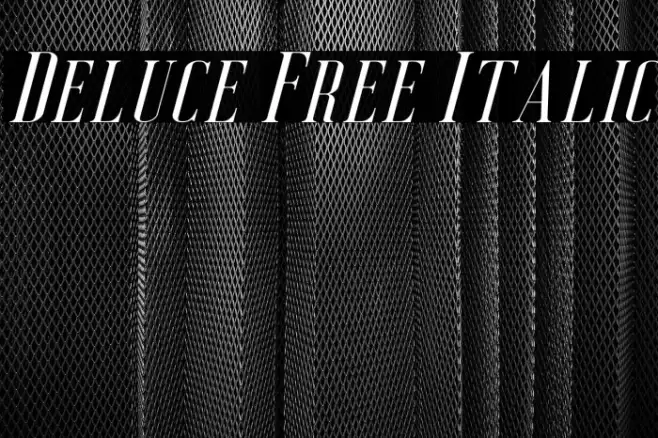 Deluce Free Italic Example 1