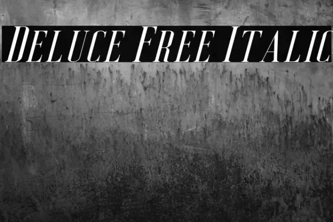Deluce Free Italic Example 2