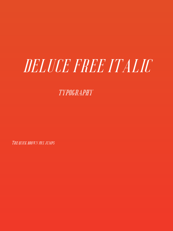 Deluce Free Italic Poster