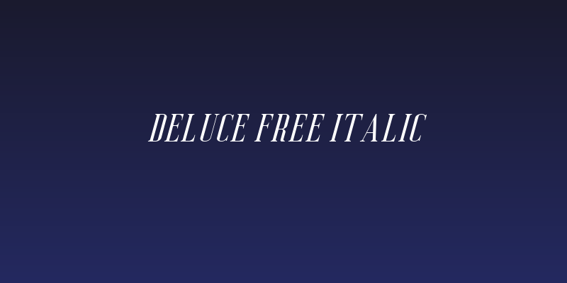 Deluce Free Italic Social Header
