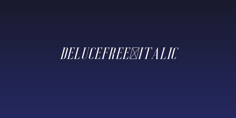 DeluceFree-Italic Social Header