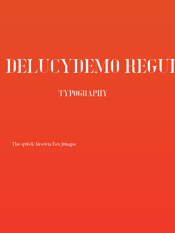 DelucyDemo-Regular Poster