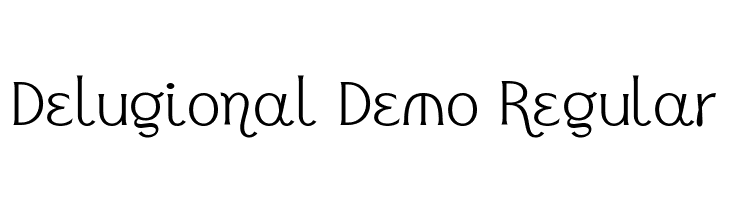 Delugional Demo Regular  Free Fonts Download