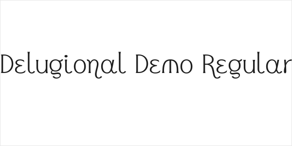 Delugional Demo Regular Logo