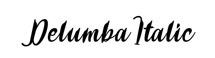 Delumba Italic  Fuentes Gratis Descargar